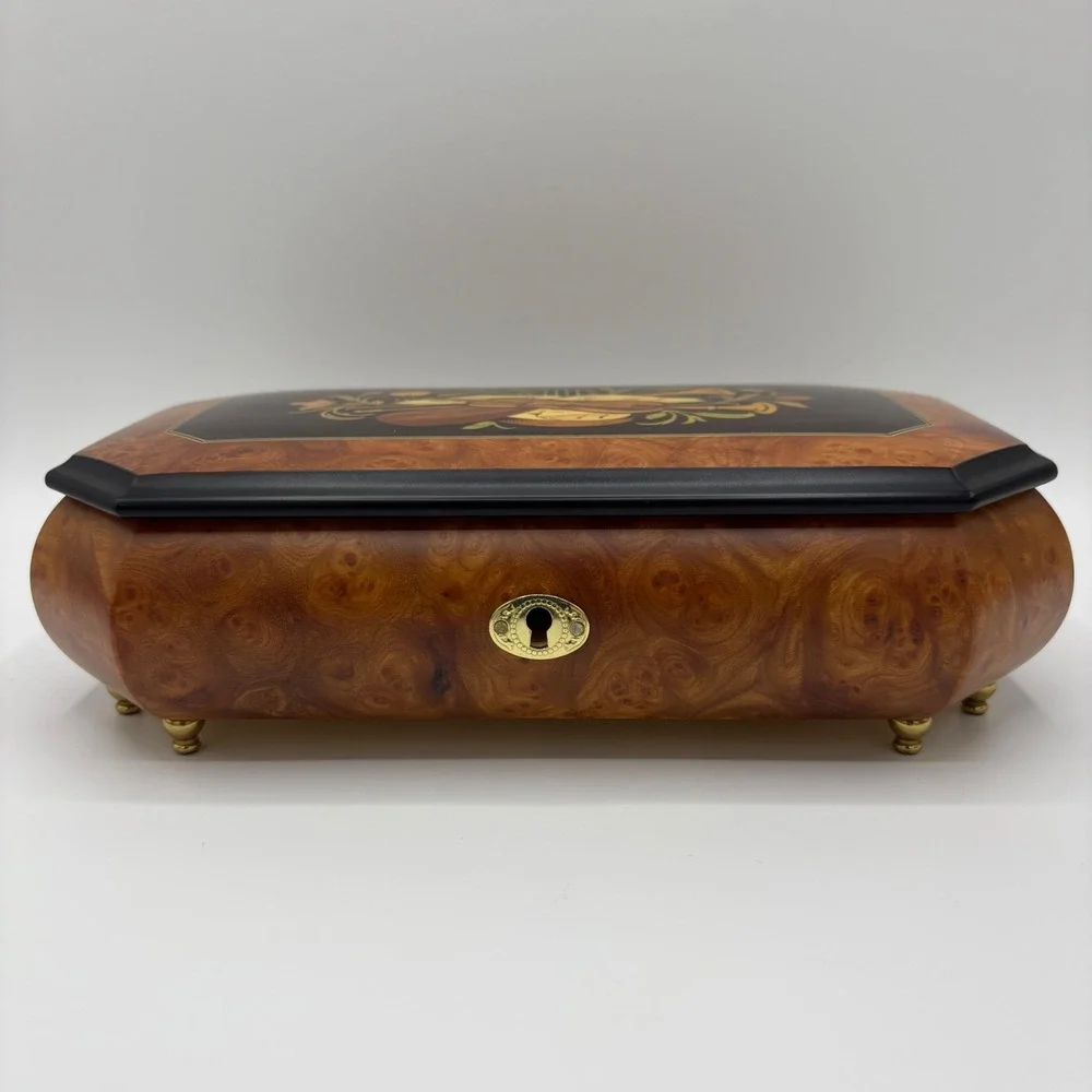 Reuge Music Swiss Octagon Inlaid Music Box Lara's Theme‎ Lara's Theme By M Jarre